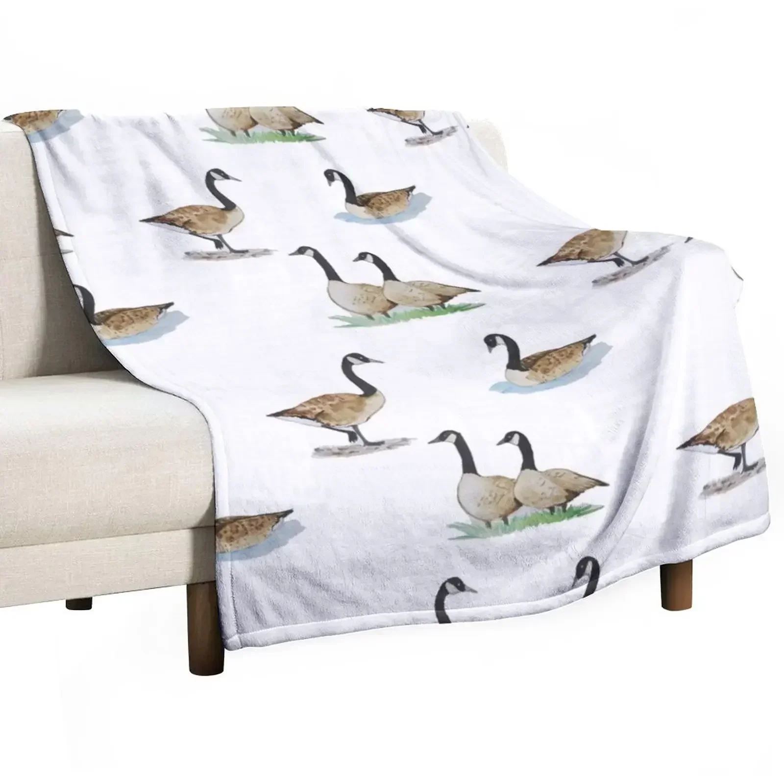 

Canadian geese Throw Blanket Decorative Sofa Furry Weighted Giant Sofa Blankets