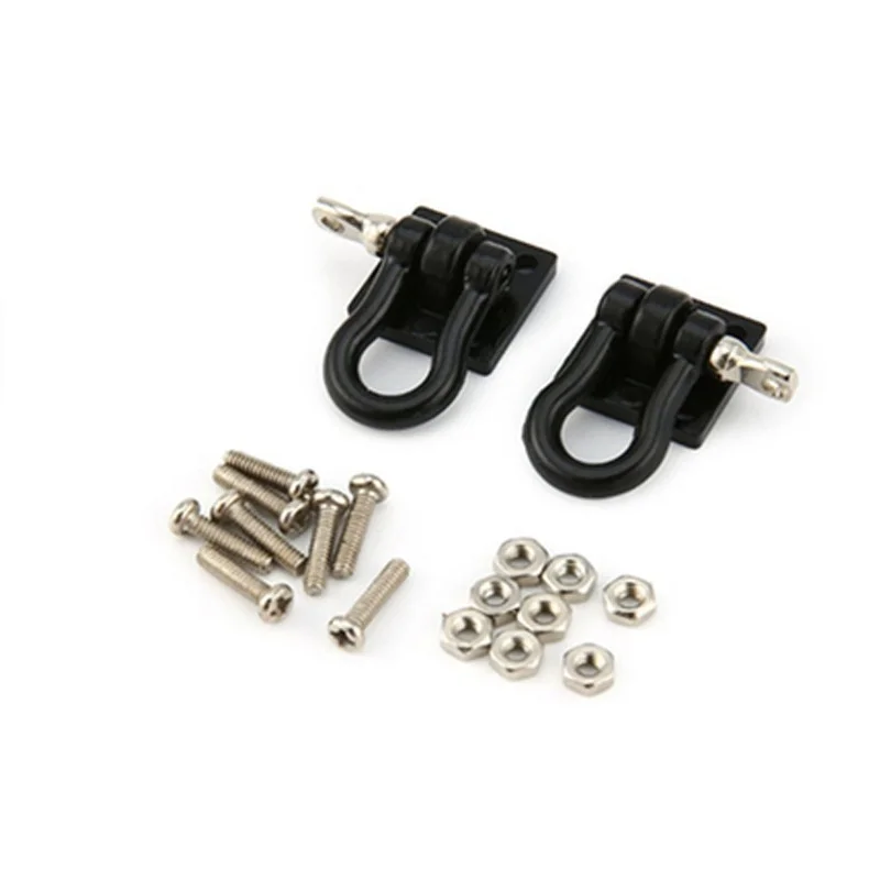 RC Scale Simulation Decor Tool 6‑Piece Set,Fuel Tank Shovel Towing Rope Chain Rescue Buckle Pendant for RC Model Car Ornament