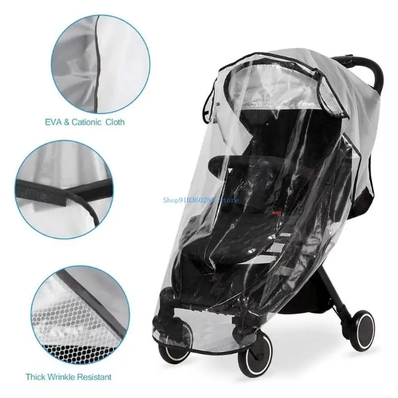 

K9FF Baby Strollers Rain Cover 360 Degree Full Wrap Case Protector Windproof for Pram