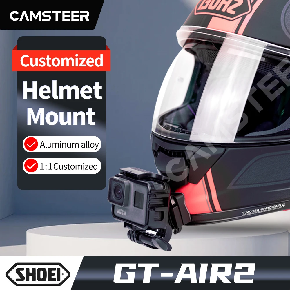 Per Shoei Gt Air2 supporto per mento per casco personalizzato in alluminio per fotocamera GoPro Hero12/11/10/9 Insta360 X4 X3 Ace pro DJI Action 3/4