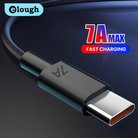 elough 7A USB Type C Cable Fast Charging 120W USB C Fast Charger Cable for Huawei Honor vivo oppo Data Cord Wire