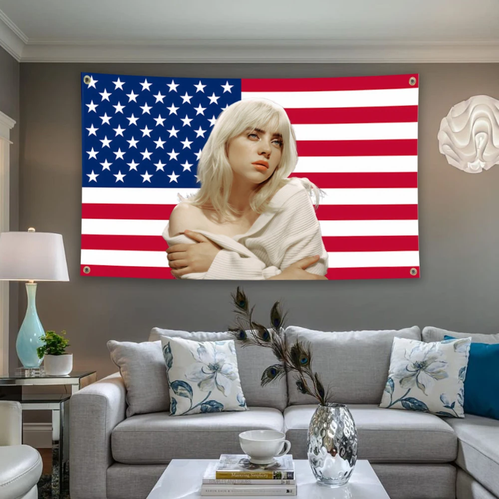 3x5ft 2x3ft العلم المغني البوب الأمريكي أسر من أي وقت مضى ديكور غرفة الموسيقى اختراق مزدوج للديكور