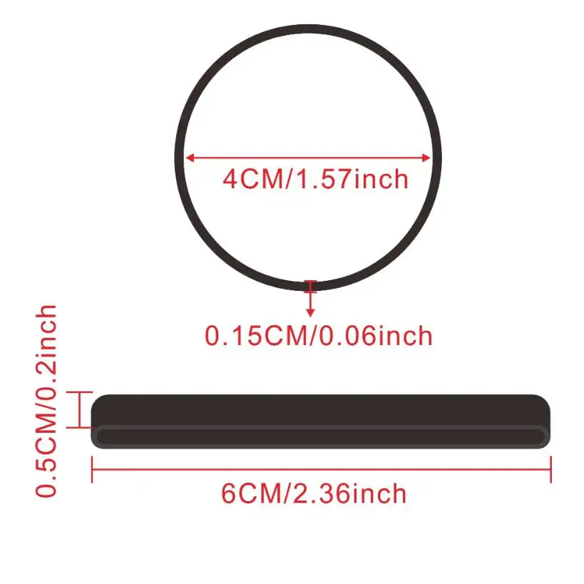 100Pcs Black Rubber Bands for Office School Home Business Strong Elastic Band Rings File Folder Organization