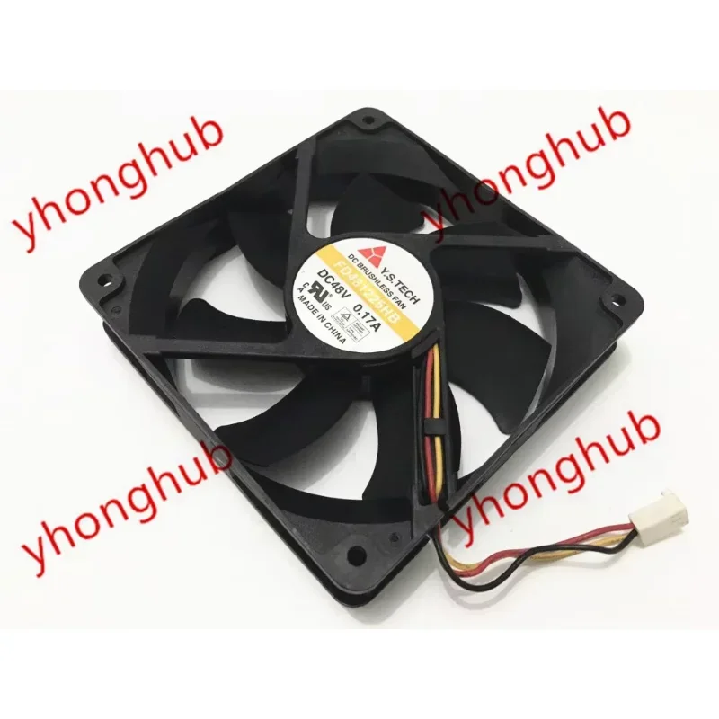 

Y.S TECH FD481225HB DC 48V 0.17A 120x120x25mm 3-wire Server Cooling Fan