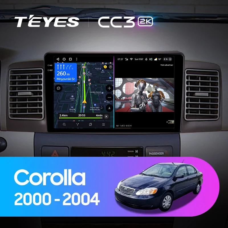 TEYES CC3 2K For Toyota Corolla E130 E120 2000 - 2004 Car Radio Multimedia Video Player Navigation stereo GPS Android 10 No 2din 2 din dvd