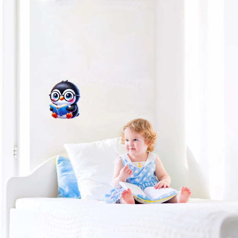 Three Ratels CD169 Cute little penguin Cartoon Wall Stickers for Children's Place Decoration
