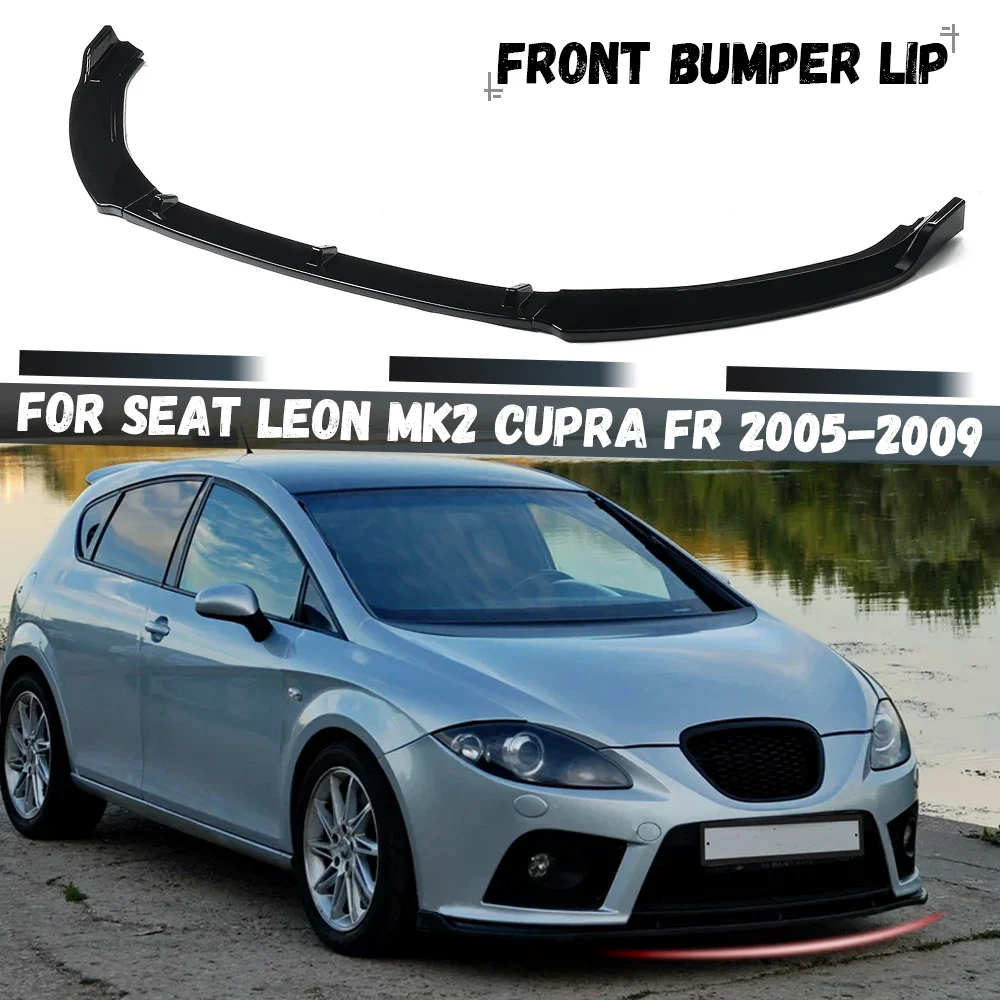 Lame de pare-chocs avant pour Seat Leon Mk2 Cupra FR pré-lifting 2005-2009, diffuseur de pare-chocs, spoiler, protection, kit carrosserie, tuning