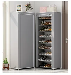 Dustproof Shoe Storage Rack Organizer Multilayer Nonwoven Shoes Storage Cabinet Home Hallway Space-saving Cabinets Shoe Shelf