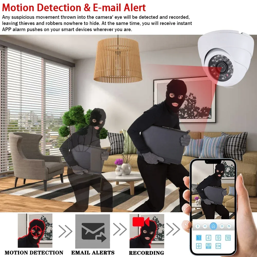 Face Detection Ahd  8MP/5MP Mini Dome CCTV Camera 24LEDS IR Night vision BNC intdoor Camera IR CUT Filter cctv AHD Camera