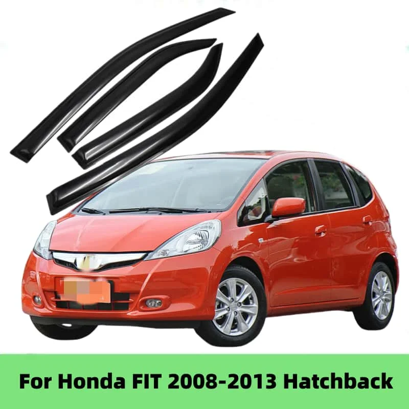 For Honda FIT 2008 2009 2010 2011 2012 2013 Car Styling Accessories Window Visor Deflector Window Sun Rain Guard Protect Cover