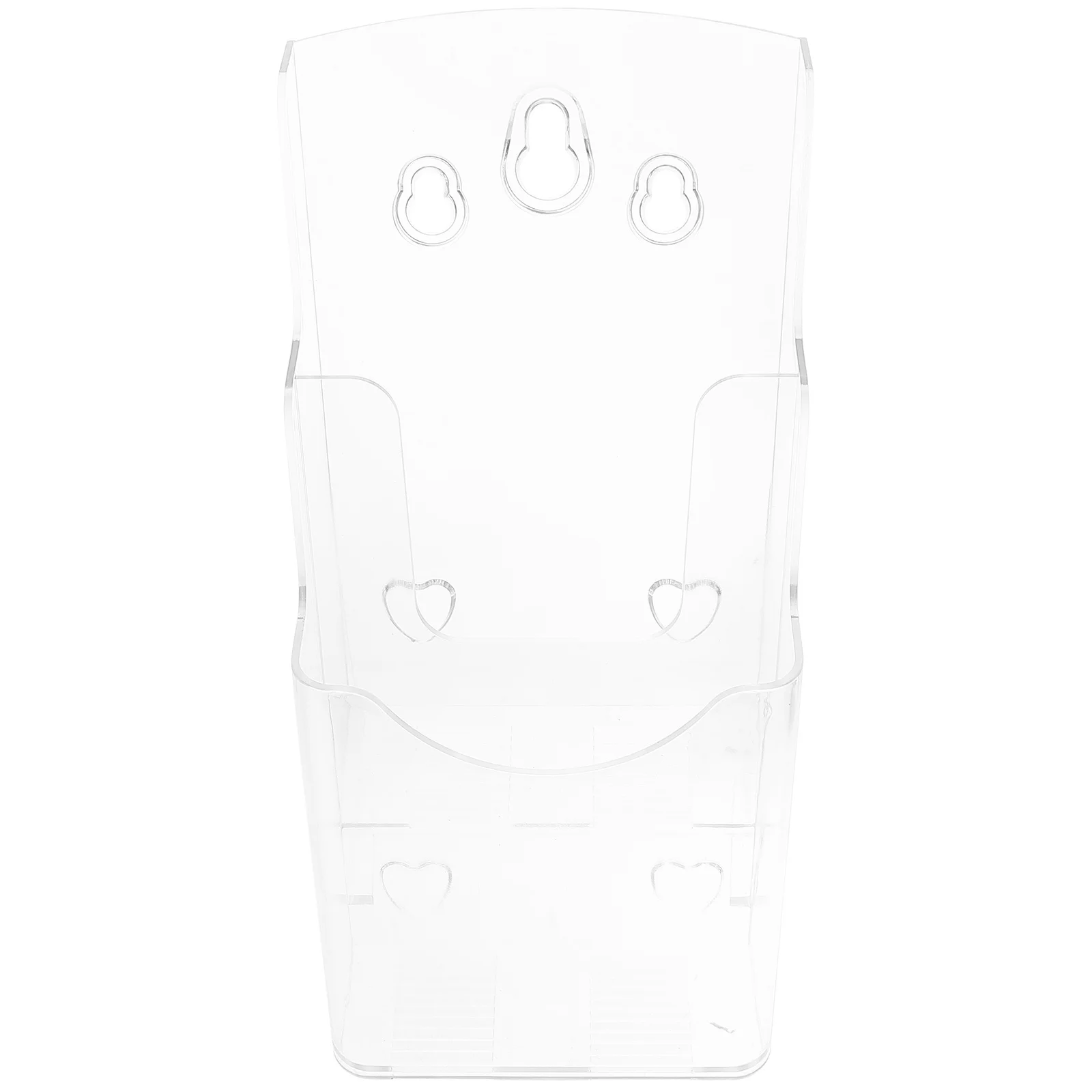 Desktop File Storage Rack Acrylic Literature Organizer Sloping Design for Office Study Dorm Magazine Pamphlet Holder Transparent