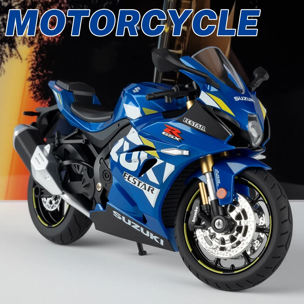

1:12 Suzuki GSX1000R Honda CBR1000 Alloy Motorcycle Diecast Model Car Toys Front Wheel Steering Rubber Tires Motorbick Boy Gifts
