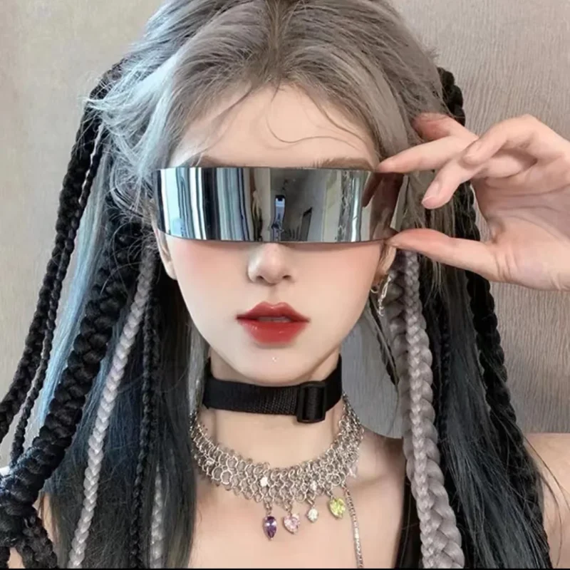 

Cyber Sunglasses Women Punk Future Technology Sense Goggles UV400 Sun Glasses Party Glasses Y2K Eyeglasses Cyberpunk Shades