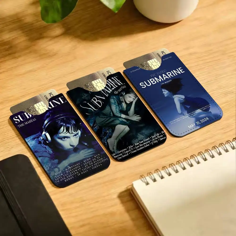 Indie Pop Band The Marias Creative Printed with Leather Protective Case Business Portable Letter Pattern Leather Credit Bags