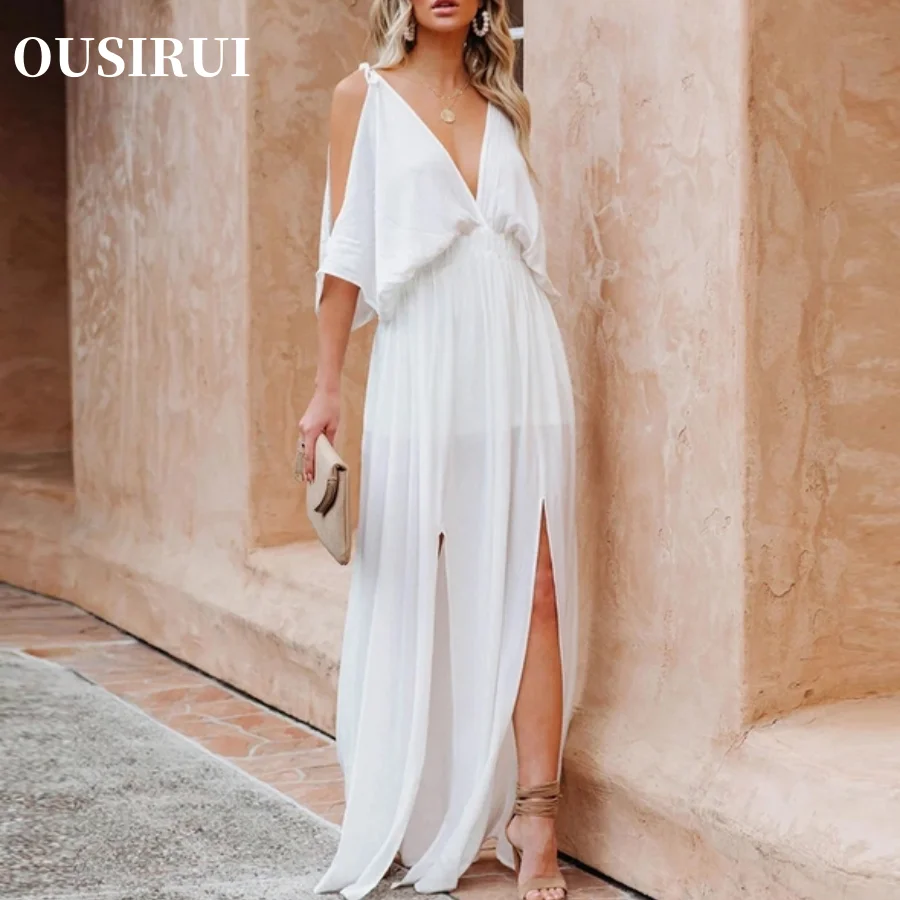 Socialite Light Luxury Small High-end Sense Shawl French Evening Dress White Dress Evening Dress Female Banquet Temperament