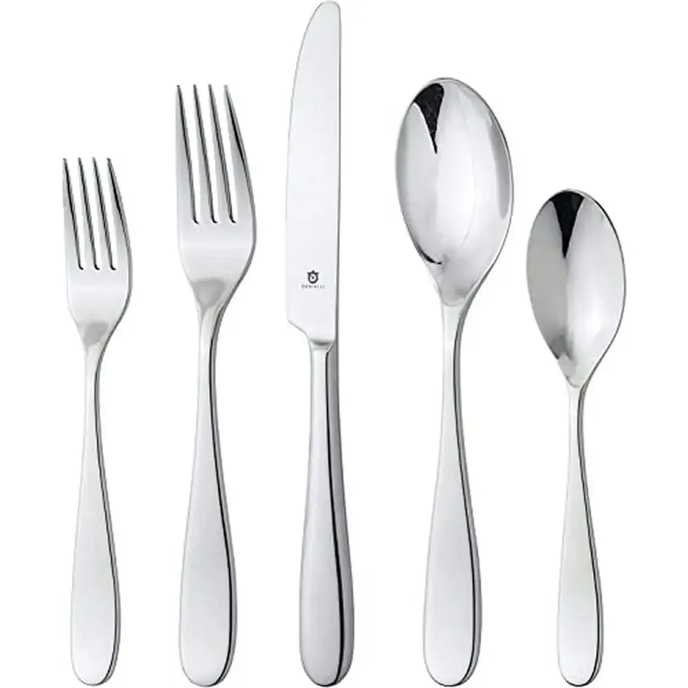 Modern Stainless Steel Flatware Set Elegant Dining Cutlery 80-Piece Dishwasher Safe