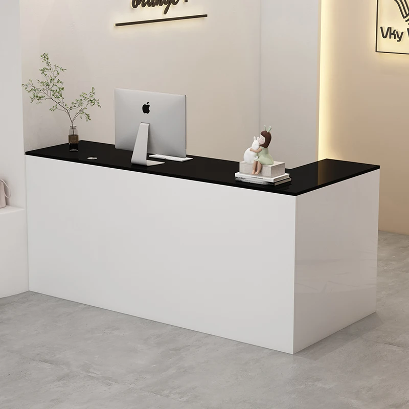 

Simple Modern Office Reception Desk Counter Modern Beauty Reception Desks Luxury Cashier Recepcion Desk Commercial Furniture