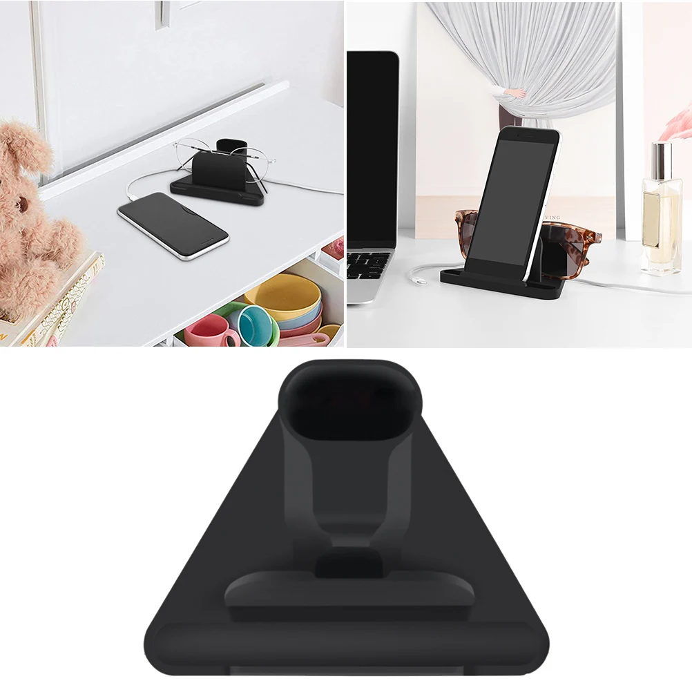 

Silicone Phone Holder Rack for Glasses Cellphone Storage Stand Portable Desk Mount Earphone Cable Organizer Storage Solution