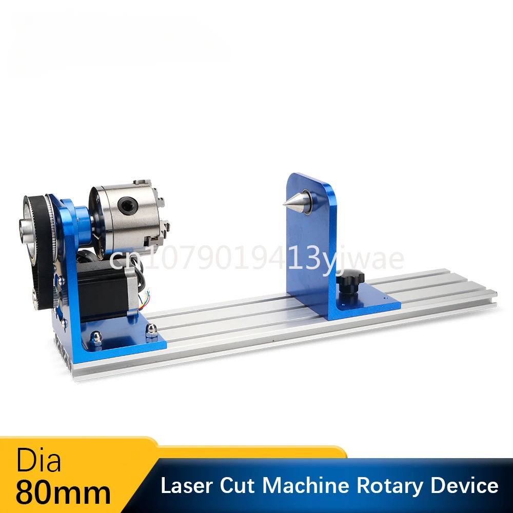 Akan Feng Rotary Perangkat Diameter 80 Mm Mengukir Silinder dengan 3 Phase Motor Langkah untuk Co2