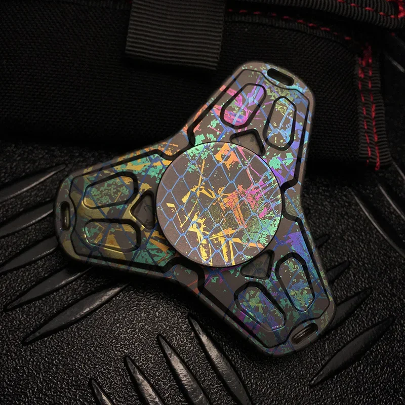 

2025 NewEDC Fidget Gyro, титановый сплав, старый стиль, граффити, цвет, светящийся, для взрослых, для отдыха, развлечений, декомпрессия, металлический тренд D