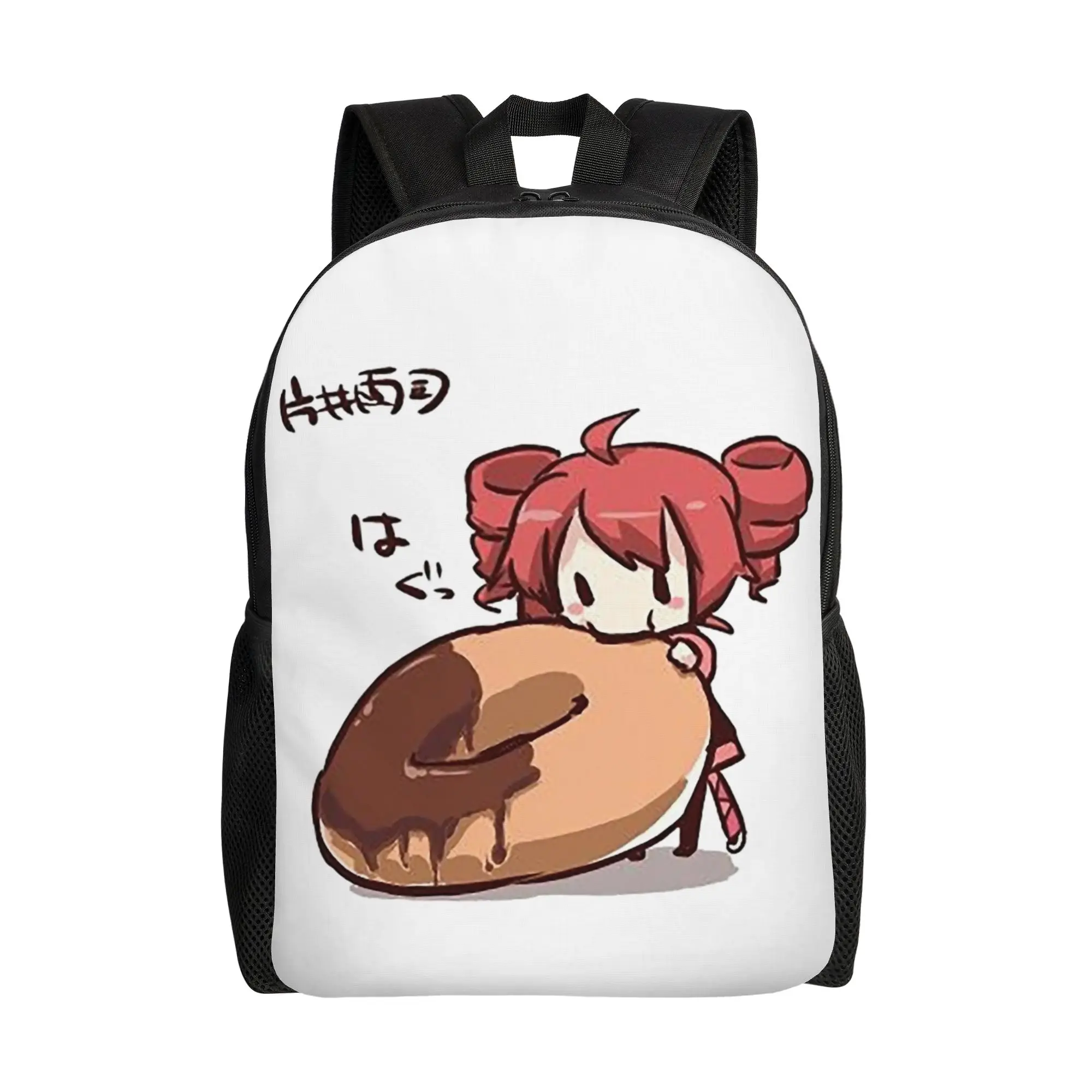 Kasane Teto Eat Donut Backpack Women Men  Durable Backpacks Polyester Streetwear School Bags Camping Colorful Rucksack