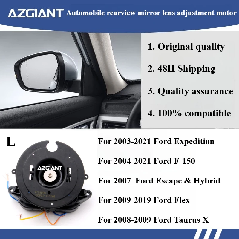 

Azgiant Car rearview mirror lens glass adjustment motor module for 2003-2021 Ford Expedition/Taurus X 2008-2009 Genuine parts