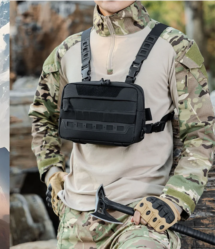 

Тактическая нагрудная сумка-рюкзак для рыбалки, кемпинга, походов, для мужчин и женщин, с системой Molle, для приманок, для тренировок, велоспорта, повседневного использования