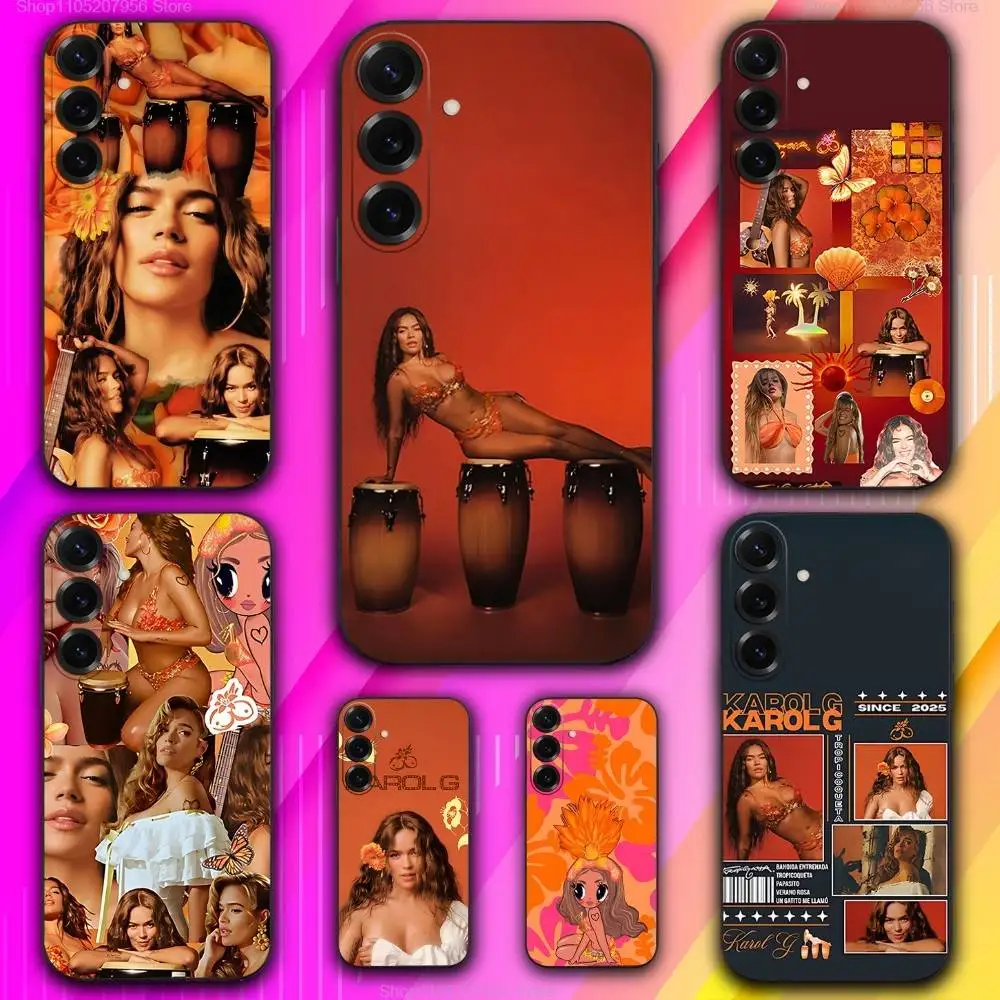 

K-Karol G Tropicoqueta Phone Case For Samsung A 73,72,71,53,52,51,41,40,30,22,21,13,12,Note 20,10,9 Ultra Pro 5G Soft