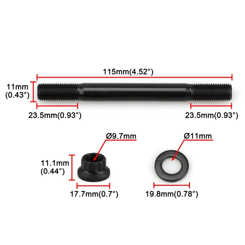 For ARP 207-4203 Cylinder Head Studs Pro Series Point Head For 94-19 Mitsubishi EVO8 EVO9 4G63 7-Bolt 11Mm