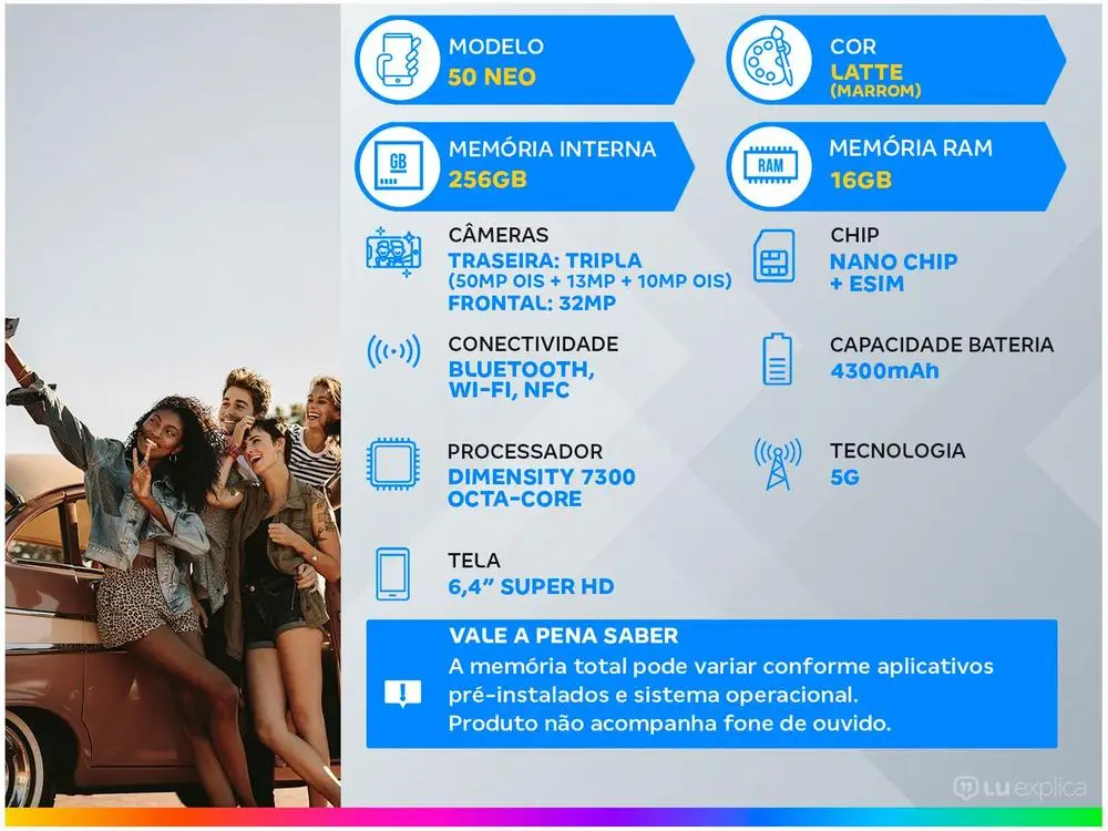 هاتف موتورولا-إيدج الذكي ، بني ، 5 جيجابايت ، 16 جيجابايت رام ، 50 جيجابايت روم ، كاميرا ثلاثية 32 ميجابكسل