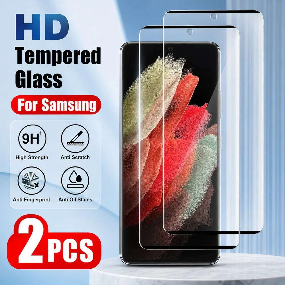2PCS gehärtetes Glas für Samsung Galaxy S23 Ultra S22 Ultra 5G S21 Ultra 5G Displayschutzfolie für Samsung Galaxy S20 Ultra S20+ HD