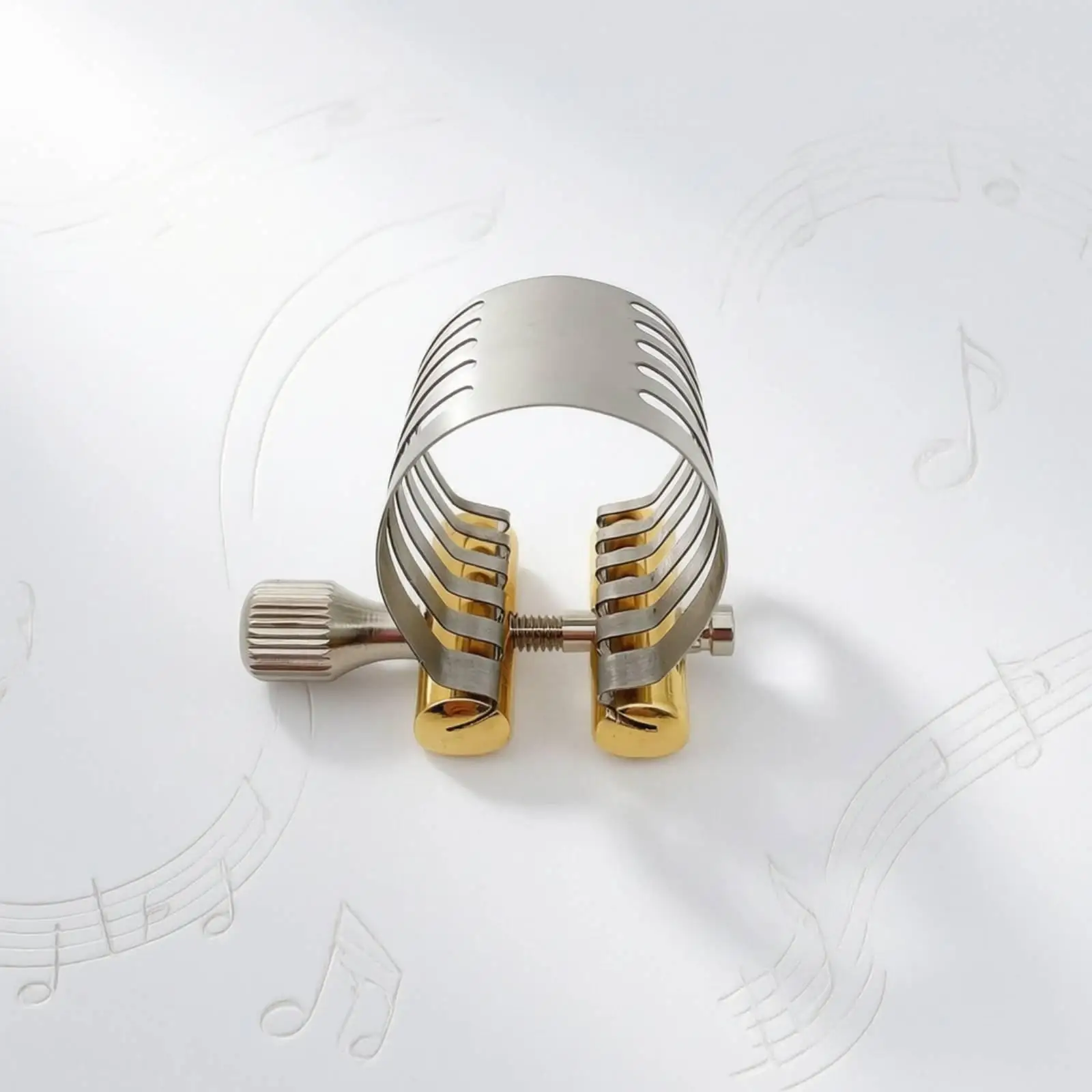 Saxophone Mouthpiece Clam Ligature for Clarinet Cane Holder Metal Screw Adjustable Band