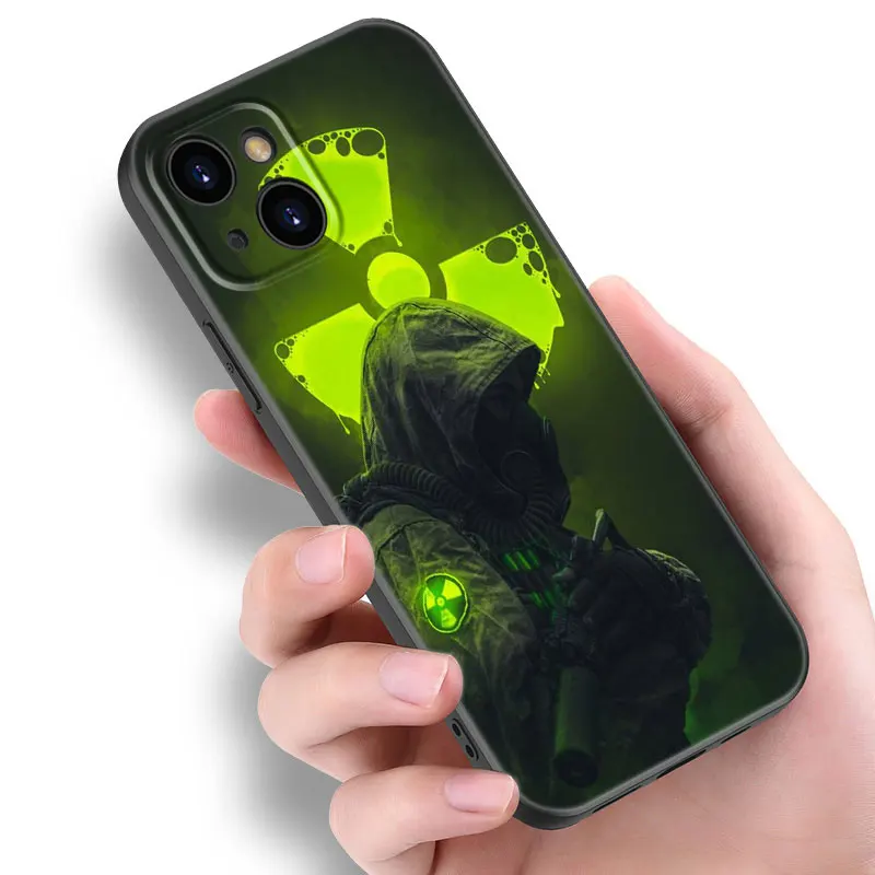 Stalker Clear Sky Black Silicone Phone Case For Apple iPhone 12 13 Mini 11 14 15 16 Pro Max 7 8 Plus