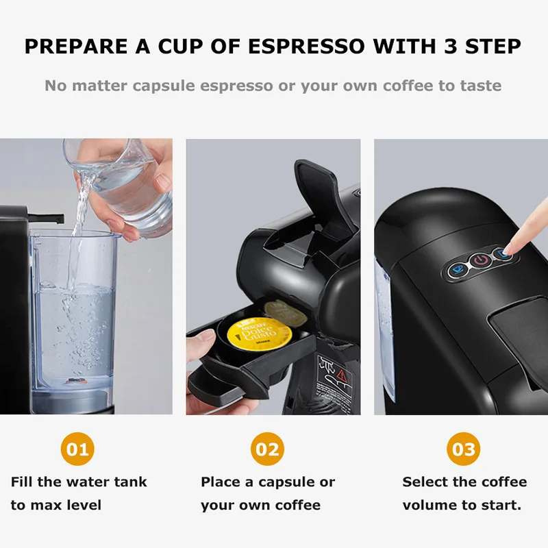 Household electric Italian multifunctional capsule coffee machine small three-in-one Nestle capsule