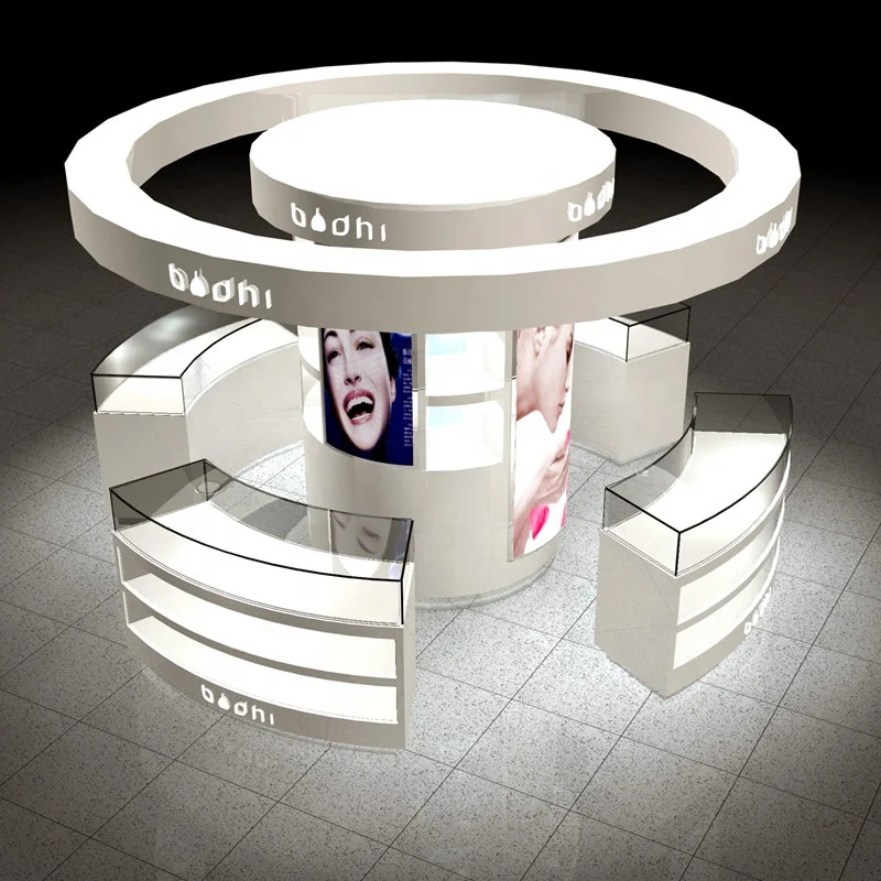

Customized. perfume custom display mall kiosk perfume shop display showcase