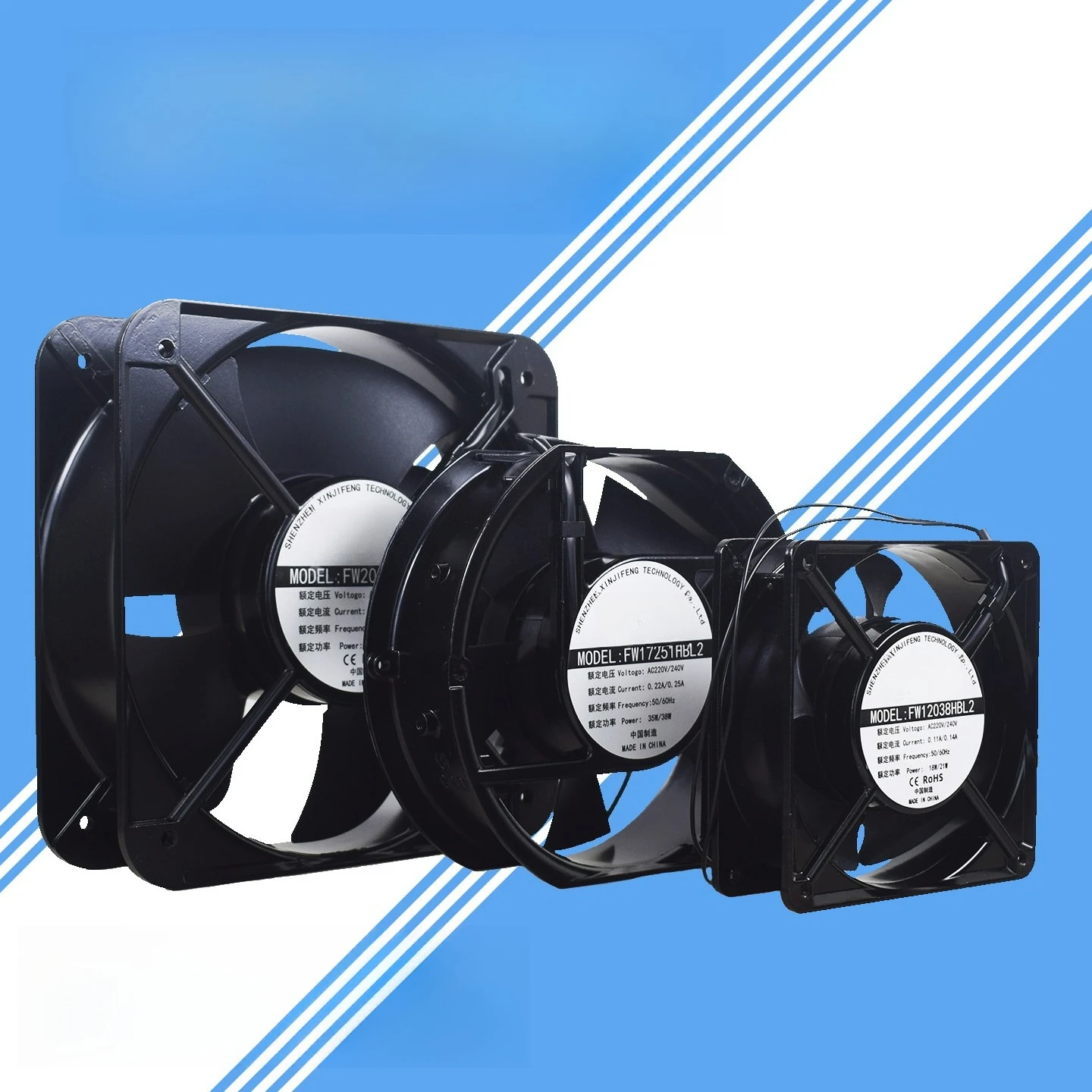 Industrial silent 220V control cabinet cabinet distribution box welding machine equipment axial cooling fan