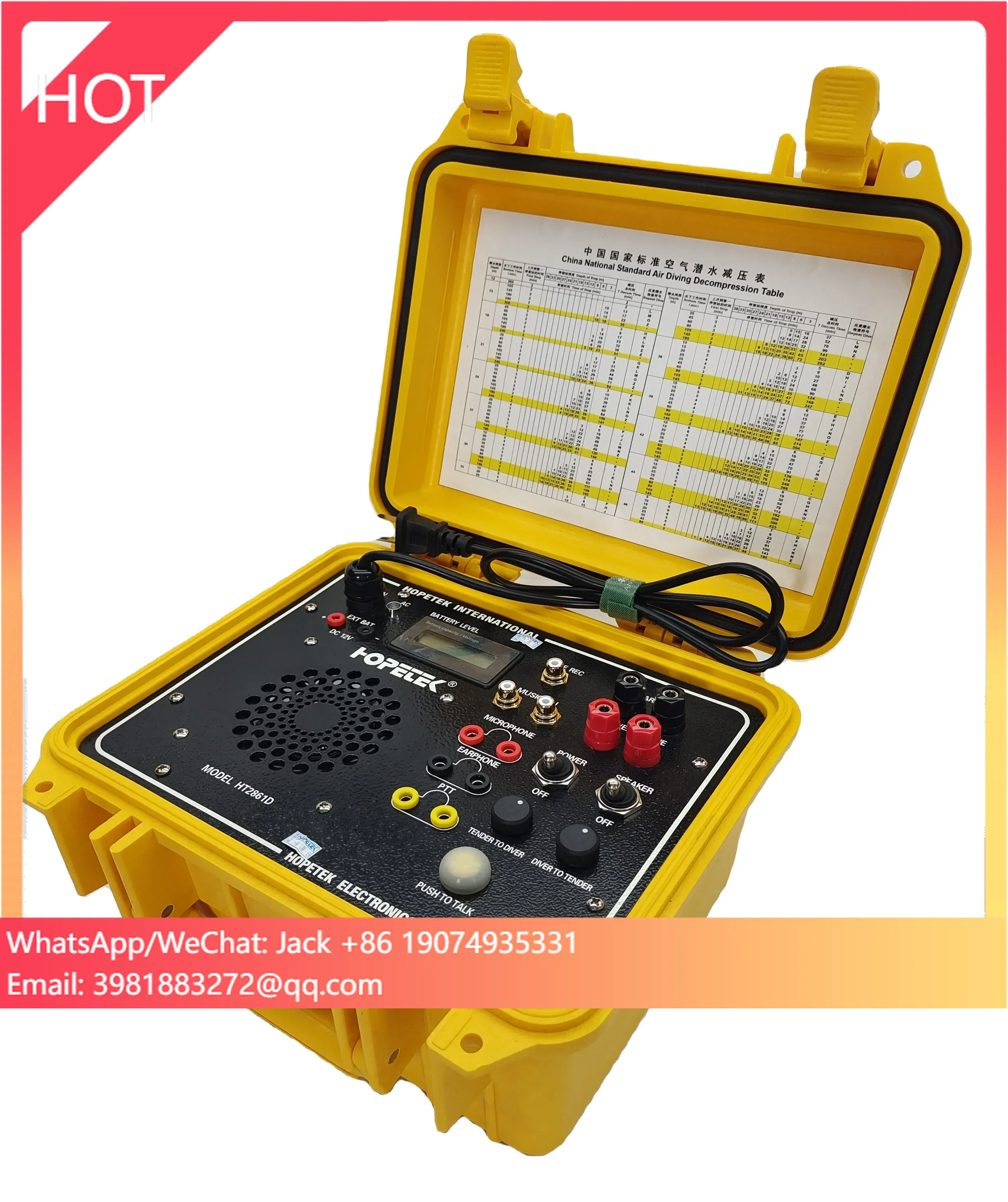 

Underwater Diving Communication HT-2861D One Diver Underwater Communicator Commercial Diving