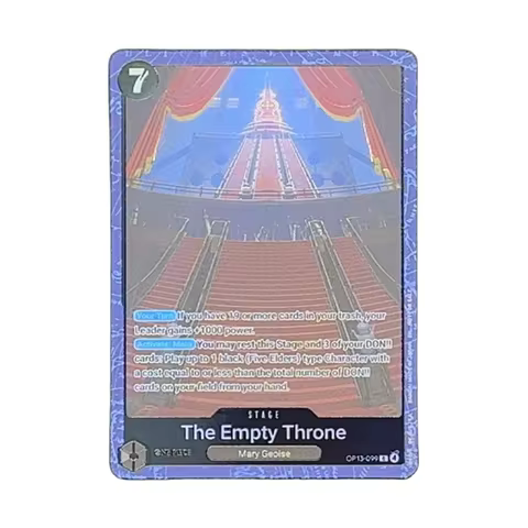 One Piece TCG English Stage card The Empty Throne Imu Deck card OP13-099 Foild Textured Card Black Yellow Luffy