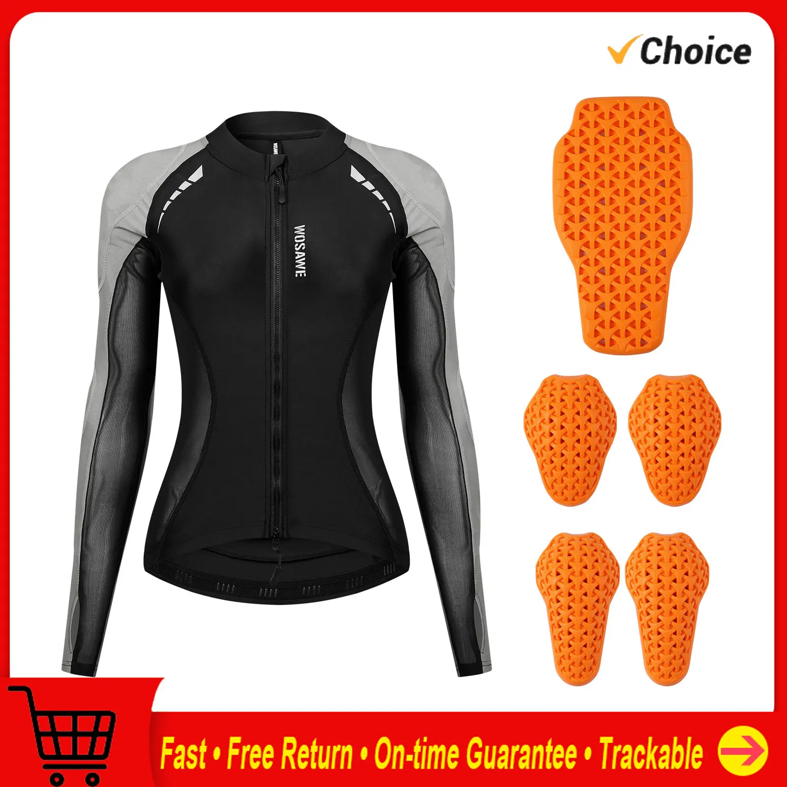 

Womens Motorcycle Jacket with Armor CE2 Certified Protection High Visibility Mesh Riding Jacket for Women Mesh Motorcycle Jacket