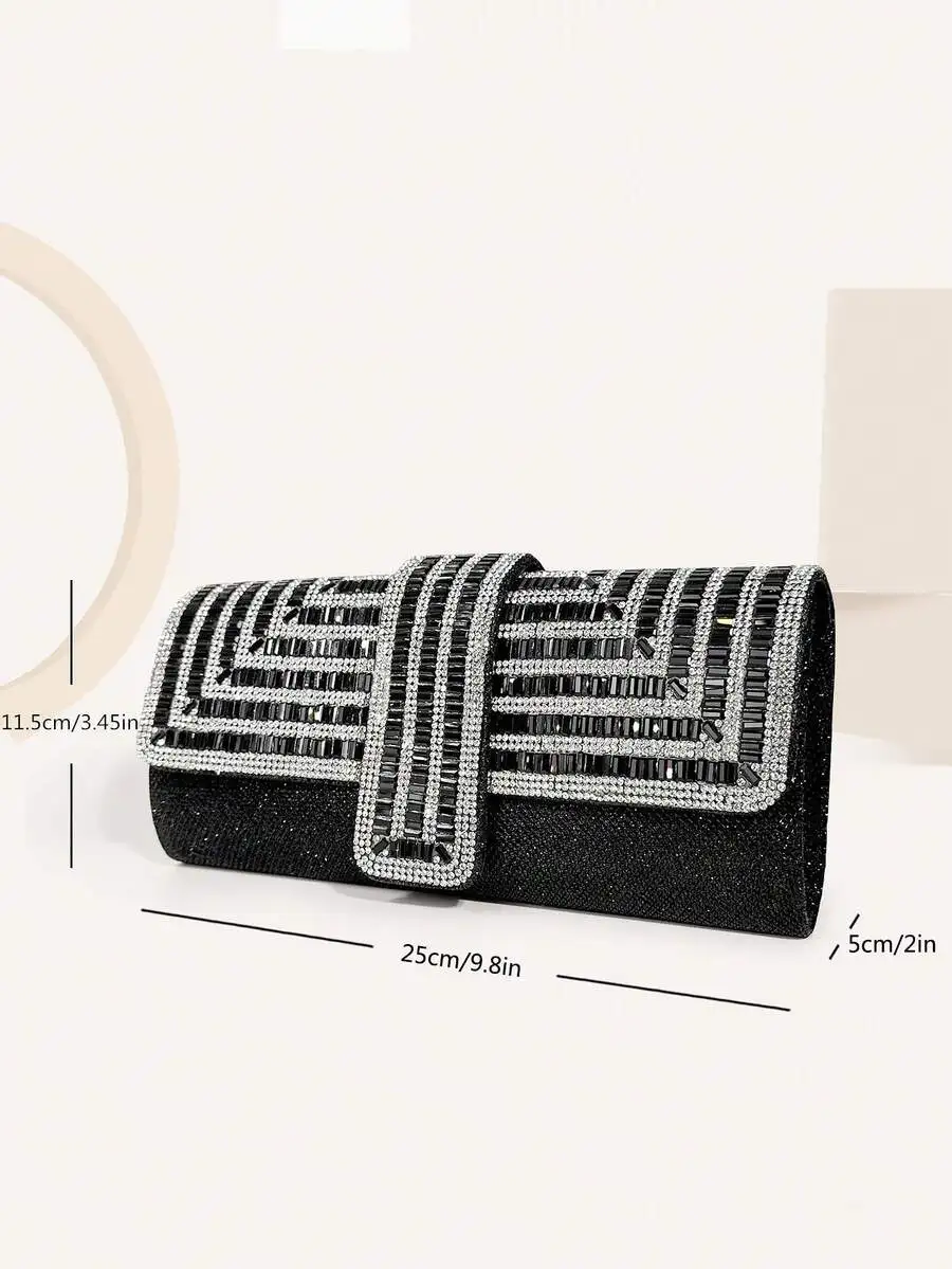 

Elegant Rhinestone Clutch Bag For Evening Party Wedding Dinner