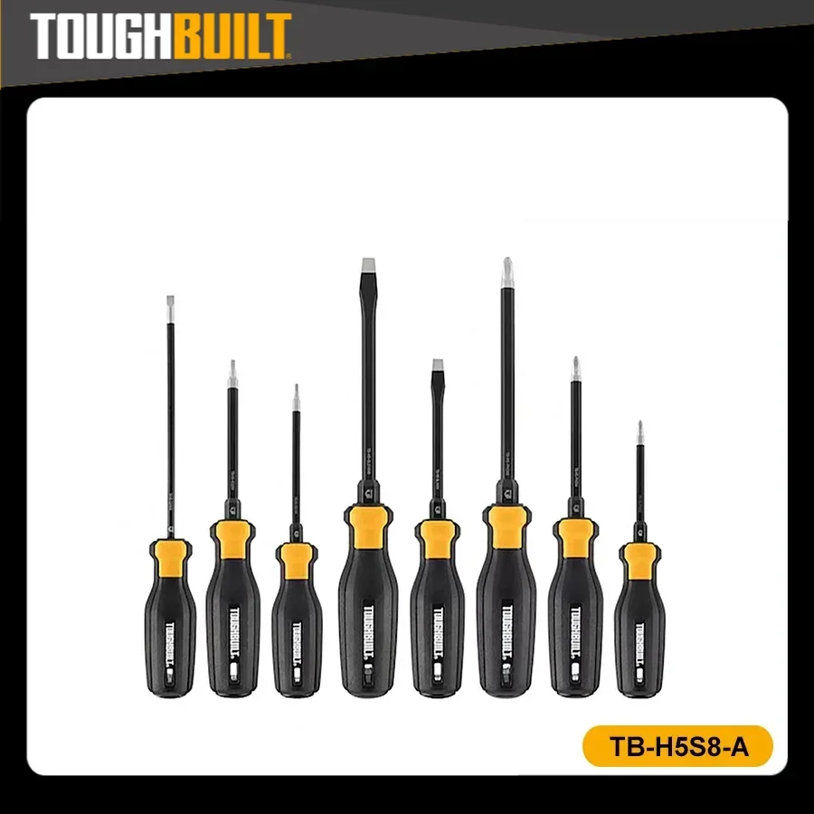 TOUGHBUILT TB-H5S8-A Standard 8 Piece Screwdriver Set Multi-function Screwdriver Hand Tools   torx screwdriver set