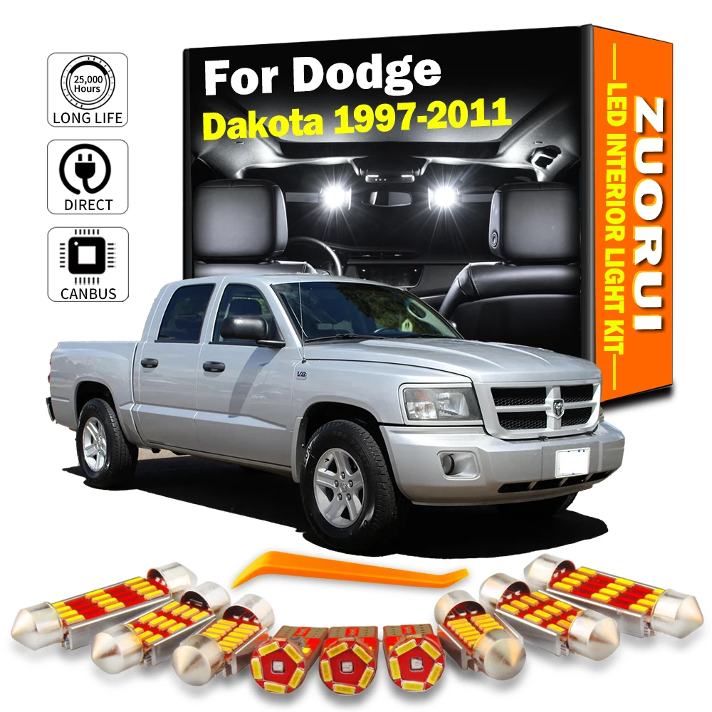 ZUORUI Canbus Car LED Interior Map Dome Light Kit For Dodge Dakota Pickup 1997-2004 2005 2006 2007 2008 2009 2010 2011 Led Bulbs