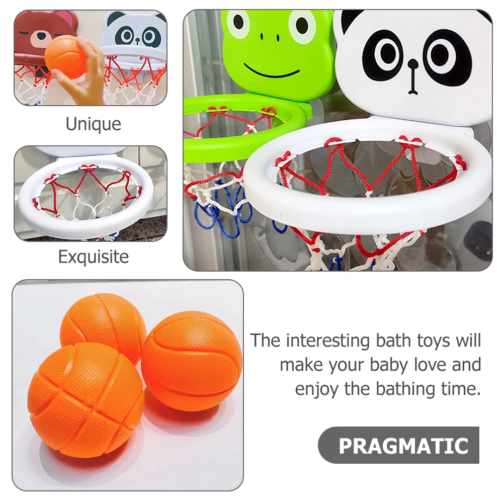 1 Set Suction Cup Basketball Bath For Kids Baby Shower Gift Sports Training Indoor Playthings High Quality Long Lasting Fun