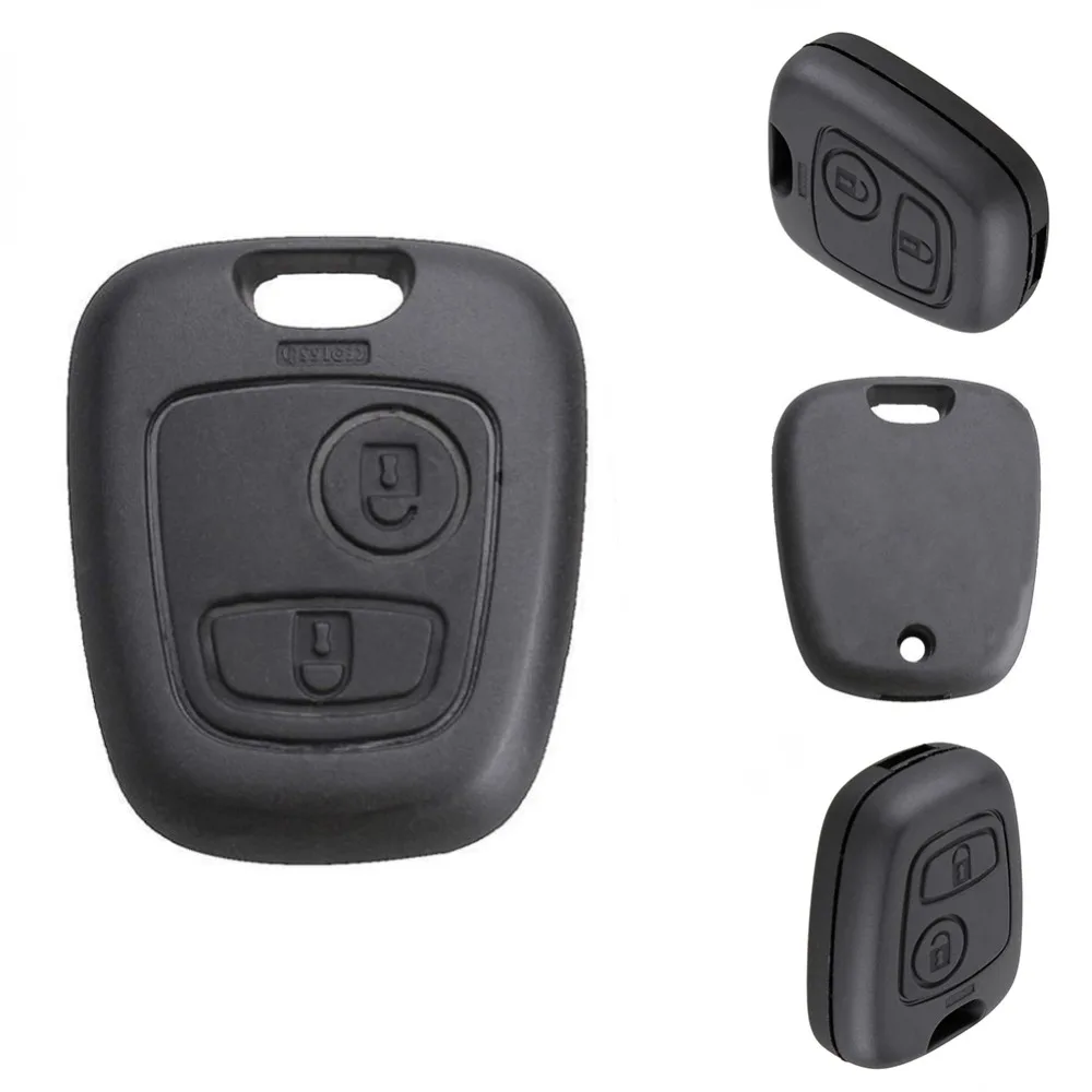 2 tasten Remote-Key-Auto Schlüssel Fob Fall Ersatz Shell Abdeckung Für Peugeot 307 107 207 407 ohne Klinge #281140