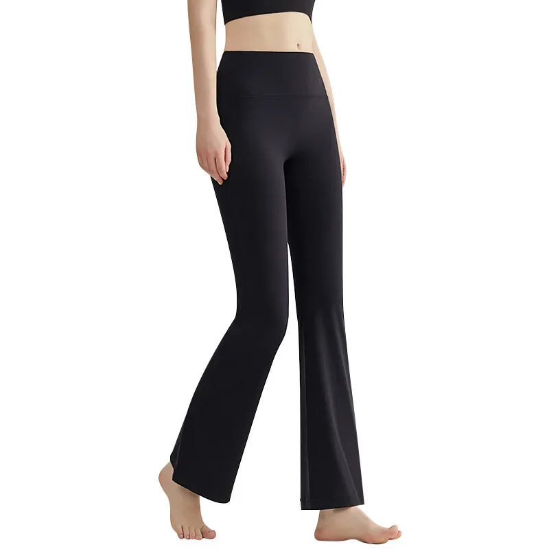 Yoga Pants, Flared Pants, Sports Peach, High Waist, Hip Lifting, No Awkward Lines, Wearing Short and Wide Leg Pants for Women