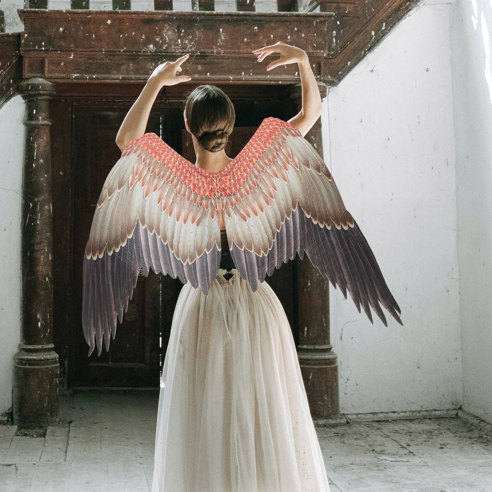 

1pc Adult Fancy Dress Party Costume Wing Creative Cosplay Prop Non Woven Fabric Performance Accessory for Carnival Dress Up