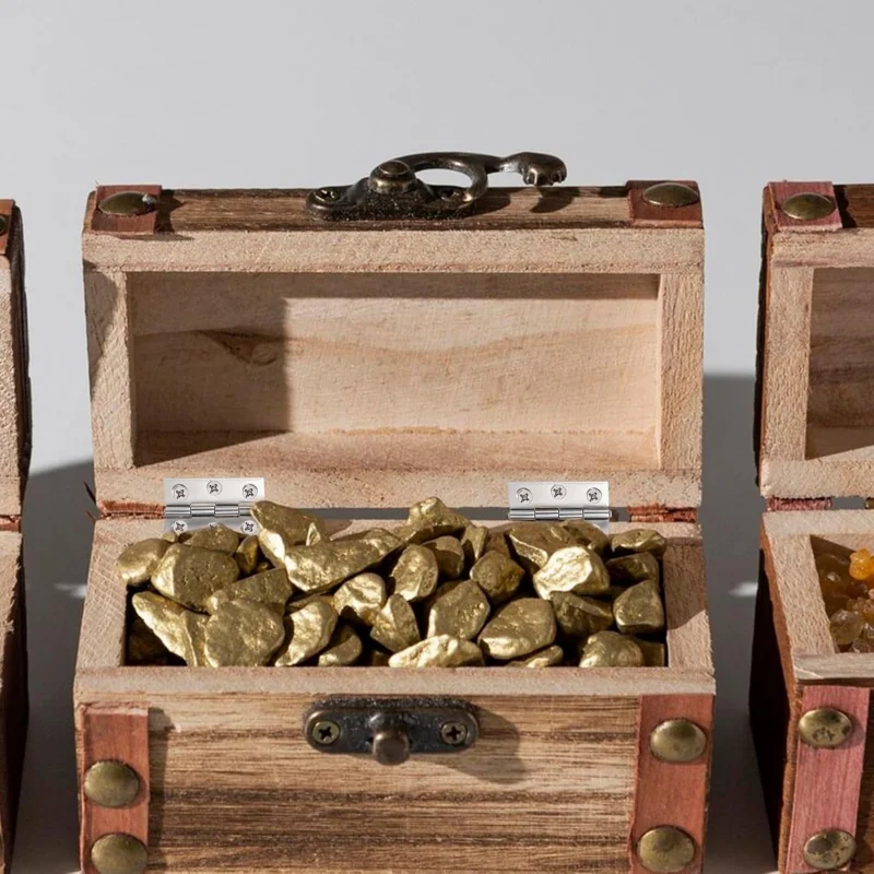 12 مجموعة من مفصلات الفولاذ المقاوم للصدأ، خزانة صغيرة، قابلة للطي مع براغي، فضي عالي التحمل #6