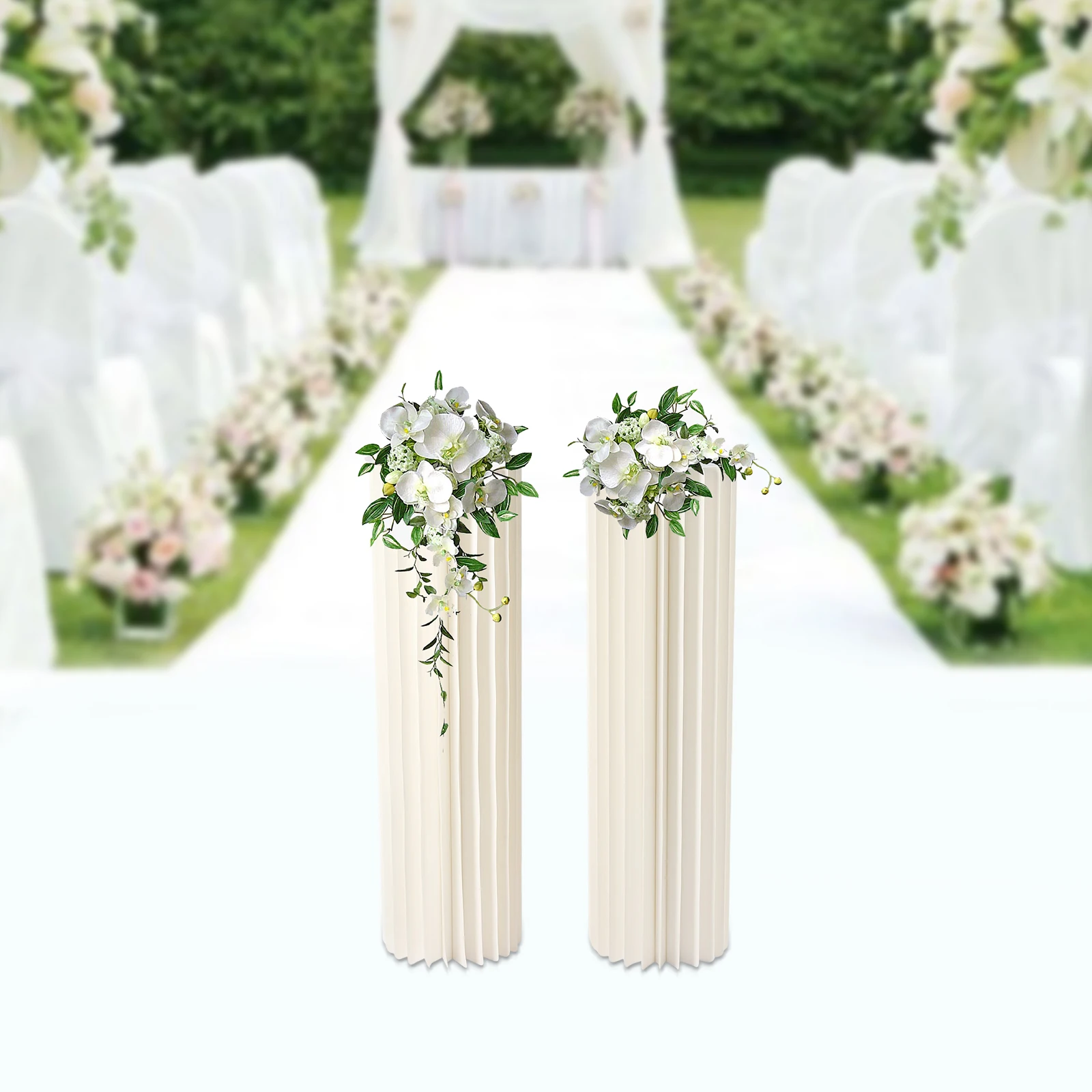 

2 Pcs 39.4in Tall Wedding Centerpieces Cardboard Vases Flower Vase Flowers Stand for Party Tables Decorations