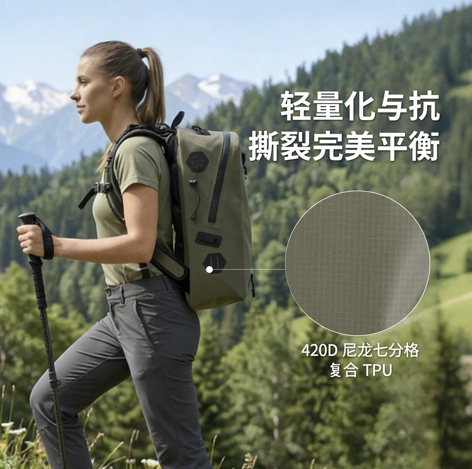 Waterproof Motorcycle Backpack TPU Dry Bag Convertible Tail Pack IPX6 Sealed Zipper Commuter Daypack for Riding Travel
