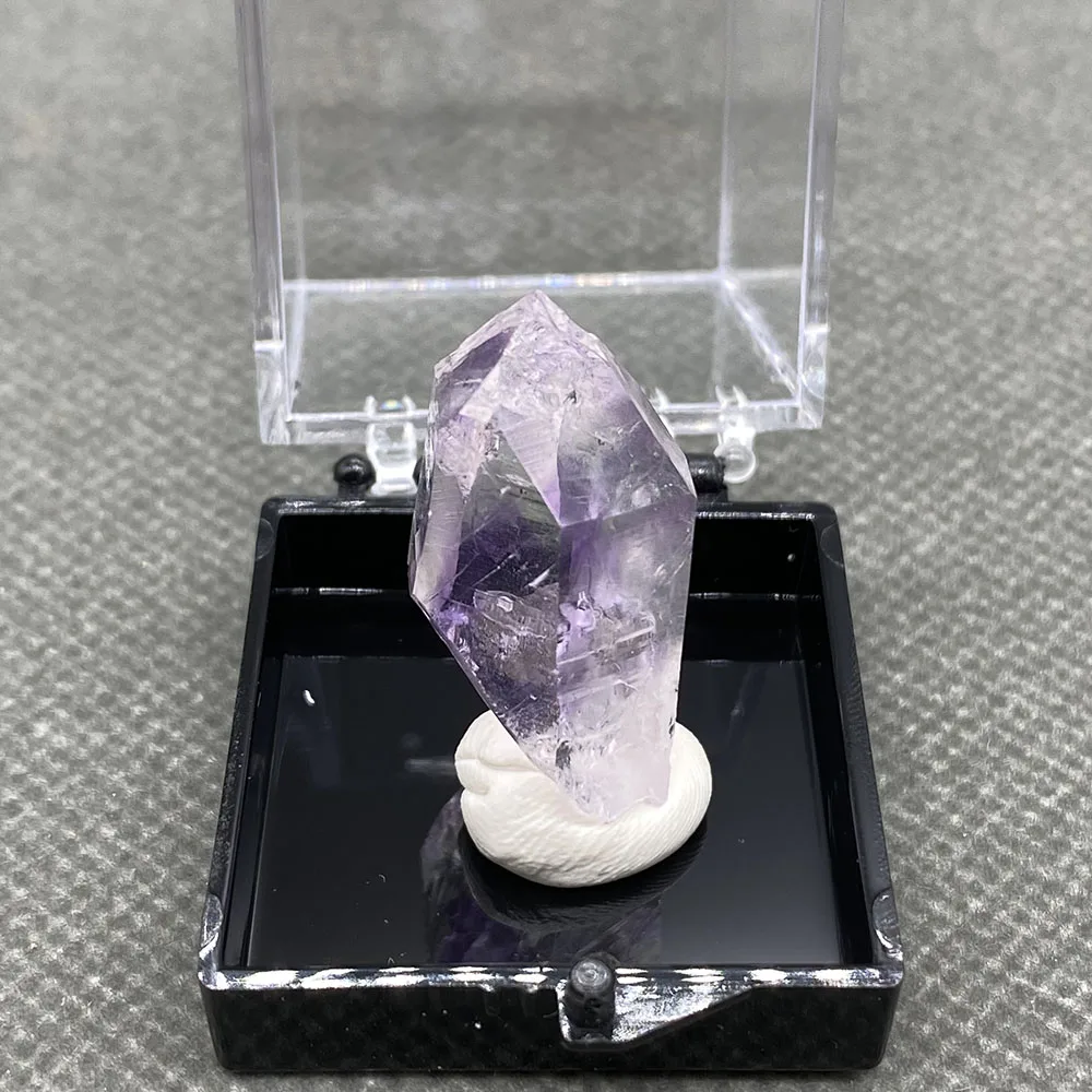 Cristal de cura mineral natural, 100% natural, phantom, ametista, quartzo áspero, tamanho da caixa